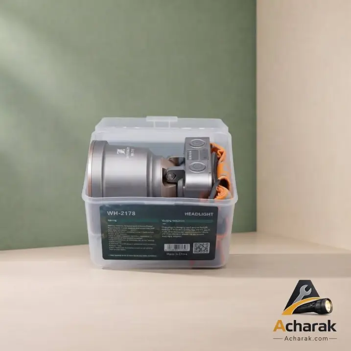 چراغ پیشانی شارژی و حرفه‌ای زینگارو مدل WH-2179